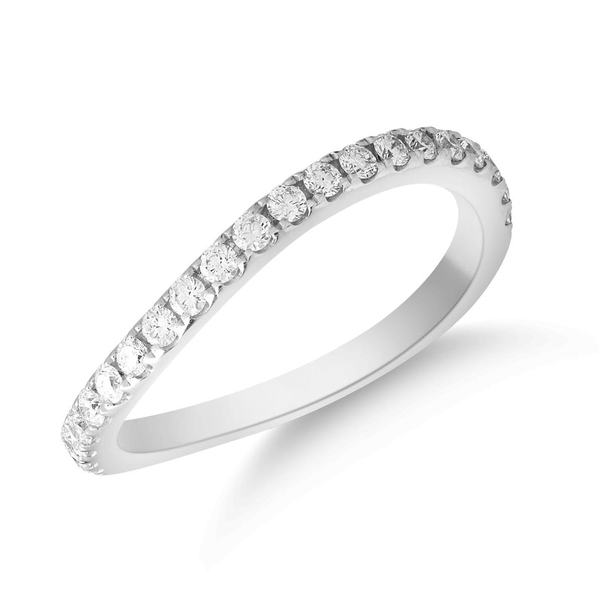 18K white gold infinity ring with 0.37ct diamonds